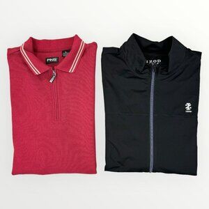 Bundle Izod Golf Stretch Jacket PING 1/4 Zip Polo Sweater Long Sleeve Shirt XL